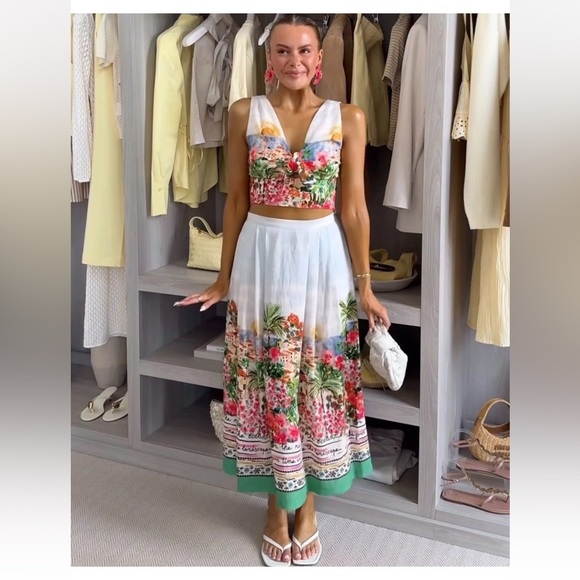 ZARA PRINTED LAYERED MIDI SKIRT - Picture 9 of 16